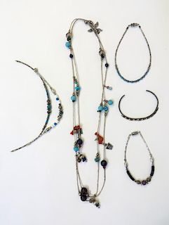 Four Bracelets & A Necklace, Native American