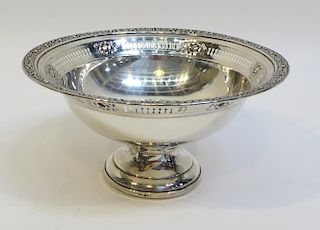 Weighted Sterling Footed Bowl By Columbia