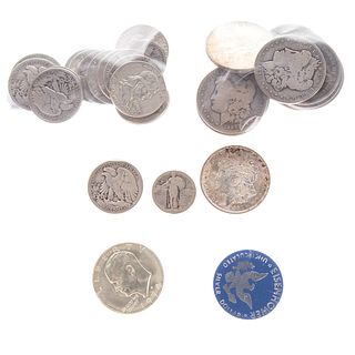 Silver Coin Collection with 16 Silver Dollars