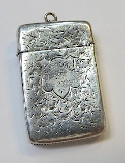 Antique Silver Matchsafe