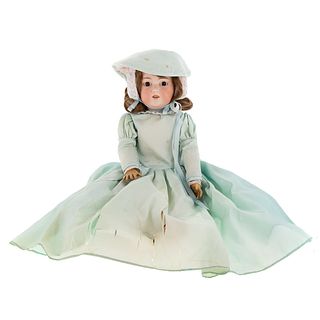 German Painted Bisque & Composition Fashion Doll