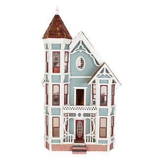 Victorian Style Painted Wood Doll House