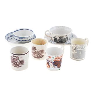 Six English Miniature Teaware Articles