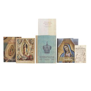 LIBROS SOBRE LA VIRGEN DE GUADALUPE. a) Álbum Conmemorativo del 450 Aniversario de las Apariciones de Nuestra Señora de Guadalupe.Pzs:6