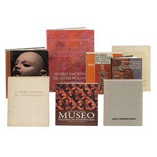 Libros de Antropología. a) Museo Nacional de Antropología. 50 Aniversario. b) Museo Nacional de Antropología de México. Pzs: 8.