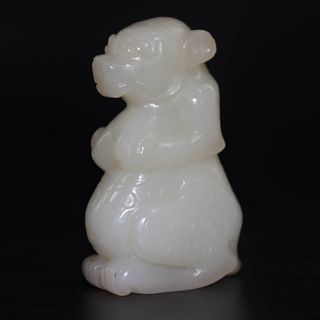 A White Jade Bear Ornament