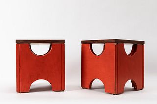 Ettore Sottsass jr - Two "Dado" stools, T29