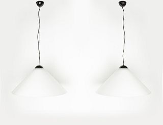 Vico Magistretti - Pair of Snow Ceiling lamp
