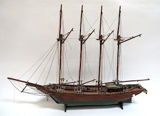 Model Of A Barque Sailing Ship