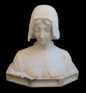 Marble Bust Of A Young Woman
