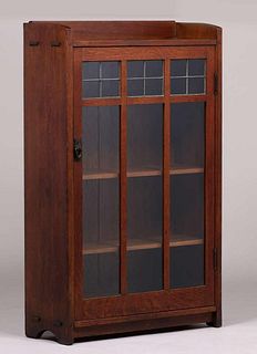 Gustav Stickley One-Door Bookcase c1907