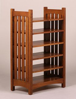 Contemporary Stickley Slatted Magazine Stand 2002