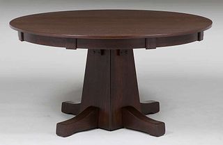 Come-Packt Furniture Co 54"d Dining Table c1910