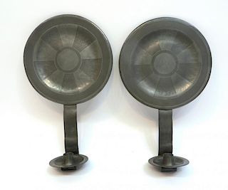 Pair Of Tin Wall Sconces For Candles