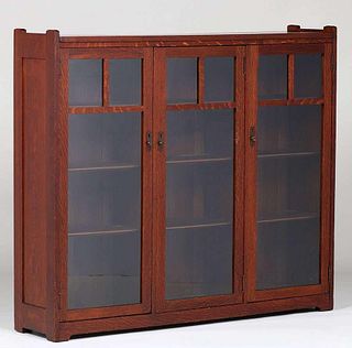 Stickley Brothers  Three-Door Bookcase c1910