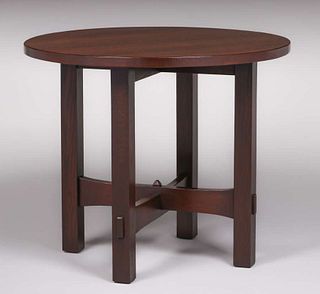 Gustav Stickley 36"d Lamp Table c1905