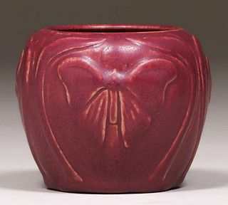 Van Briggle Matte Glazed Butterfly Vase 1917