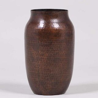Dirk van Erp Hammered Copper 7" Vase c1915-1920