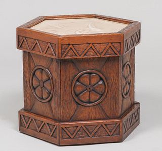 Navajo WPA era Hand-Carved New Mexican Side Table