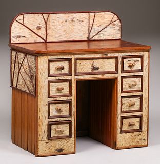 Adirondack Nine-Drawer Desk c1905