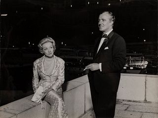 Giovanni Battista Poletto (1915-1988)  - Marlene Dietrich and Vittorio De Sica in Montecarlo, 1956