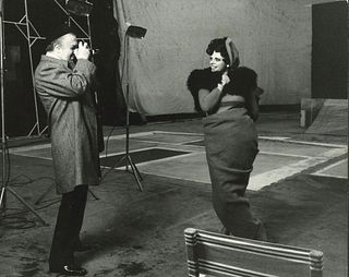 Pierluigi Praturlon (1924-1999)  - Federico Fellini and Sandra Milo, years 1960