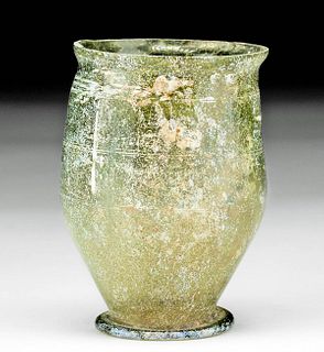 Roman Glass Footed Goblet - Wheel-Cut Decorations