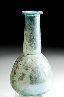 Roman Glass Flask w/ Lovely Iridescence
