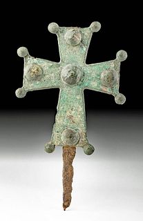 11th C. Byzantine Leaded Bronze Processional Cross