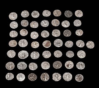 50 Indo-Scythian Silver Coins - 85.6 g