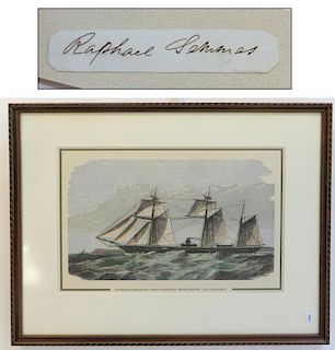 Raphael Semmes Autograph & The Boat He Captained, The Alabama