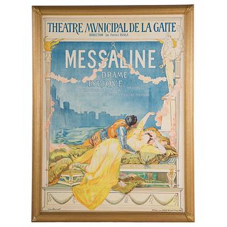 Octave Guillonnet. "Messaline," color lithograph