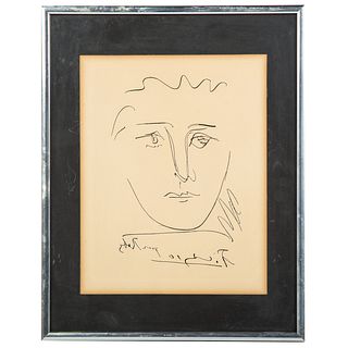 Pablo Picasso."Pour Robie," etching