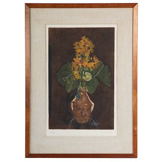 Georges Braque. Flowers in a Vase, aquatint