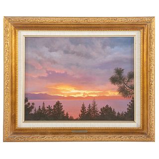 Jean Guay. "...Sunset, Tahoe," oil on canvas