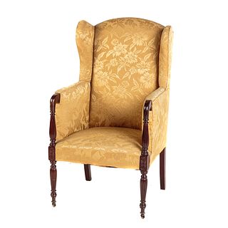 Federal Mahogany Upholstered Arm Chair