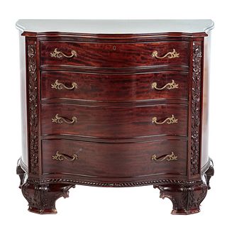Potthast Bros. Chinese Chippendale Mahogany Chest