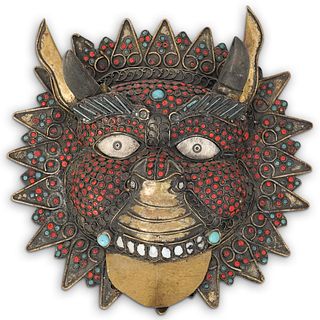 Yidam Semi-Precious Stone Buddhist Mask