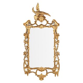 George II Style Chinese Chippendale Gilded Mirror