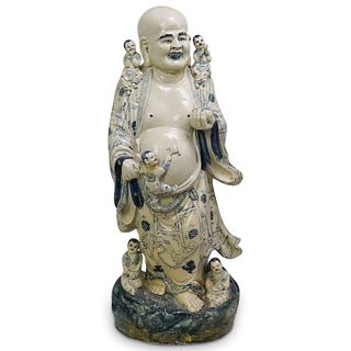 Antique Large Chinese Ceramic Buddha