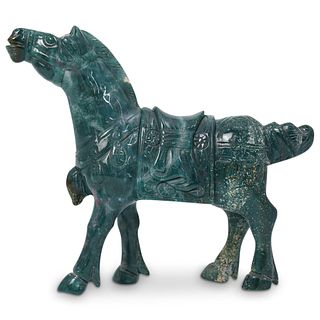 Chinese Semi-Precious Horse Figurine