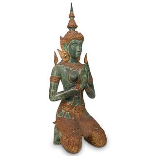 Antique Thai Bronze Buddha Statue