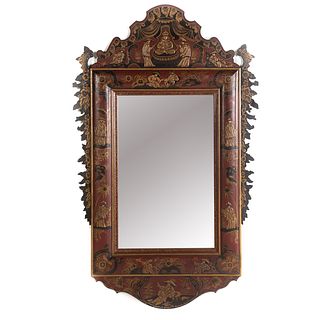 George II Style Japanned Mirror
