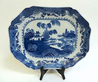 Chinese "Willows" Like Patterned Platter