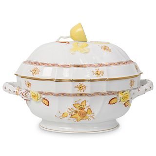 Herend "Chinese Bouquet" Lemon Porcelain Tureen