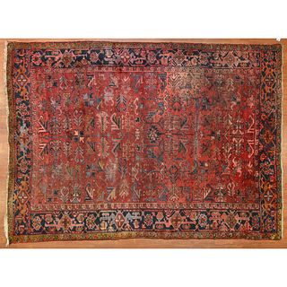 Antique Heriz Rug, Persia, 7.6 x 10.9
