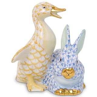 Herend Porcelain Duck and Bunny