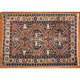 Antique Caucasian Rug, Persia, 4 x 5.2