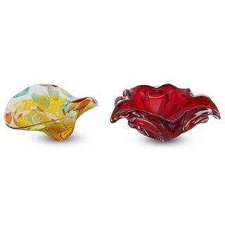 (2 Pc) Murano Glass Bowls