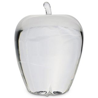 Steuben Crystal Apple Paperweight